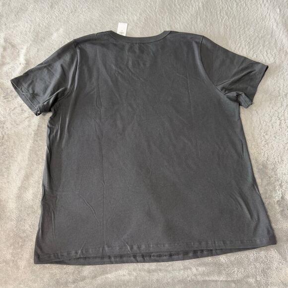 Old Navy Barbie Shirt Womens Large Black Spellout Malibu Graphic Crew Neck Logo - Picture 2 of 4